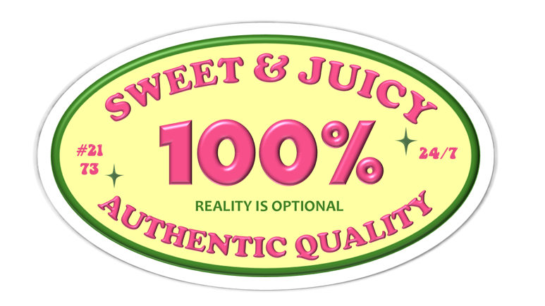 Illustrated character sticker